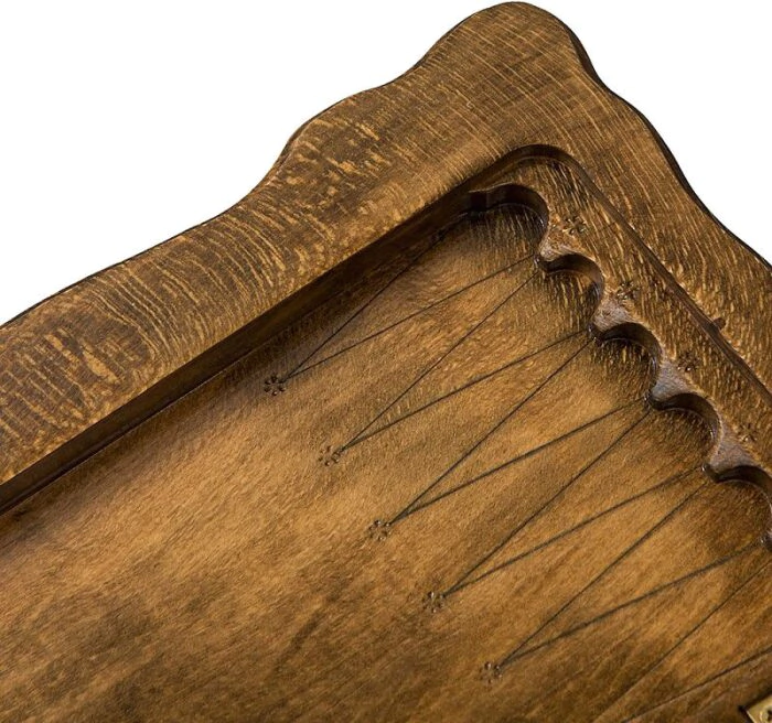 Chess and backgammon made of valuable wood "Wave" mini