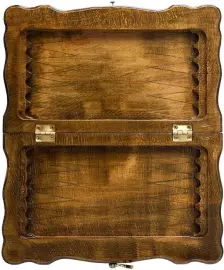 Шахматыи нарды из ценных пород дерева "Волна" мини