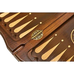 Carved chess, backgammon and checkers from beech "Volna" small