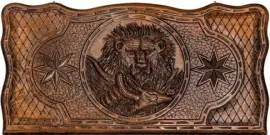 Резные нарды из бука "Лев с добычей"