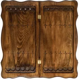 Резные нарды из бука "Лев с добычей"