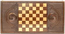 Нарды резные из бука "Герб РФ"