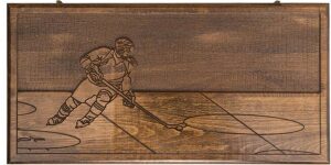 Backgammon carved "Hockey Player"