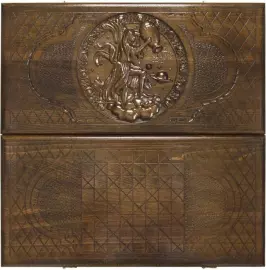 Резные нарды из бука "Зодиак. Водолей"