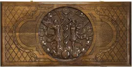 Резные нарды из бука "Зодиак. Близнецы"