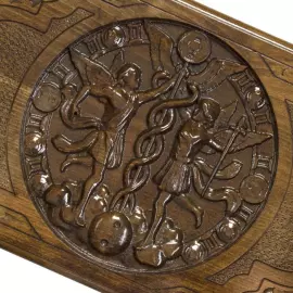 Резные нарды из бука "Зодиак. Близнецы"