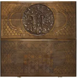 Резные нарды из бука "Зодиак. Близнецы"