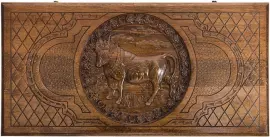 Резные нарды из бука "Зодиак. Телец"