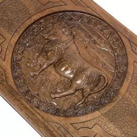 Резные нарды из бука "Зодиак. Телец"