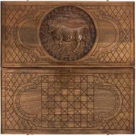 Резные нарды из бука "Зодиак. Телец"