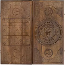 Нарды резные "ФК Манчестер Юнайтед"