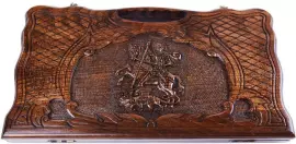 Нарды резные "Георгий Победоносец" средние