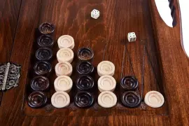 Нарды резные "Георгий Победоносец" средние