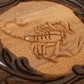 Нарды резные "Скорпион" (со звездами)