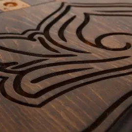 Нарды резные "Скорпион" (со звездами)