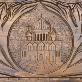Резные нарды из бука "Храм Христа Спасителя"