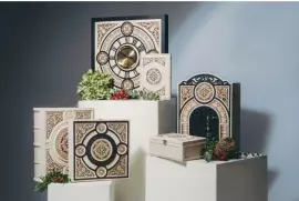 Часы "Барокко" из натуральной кожи