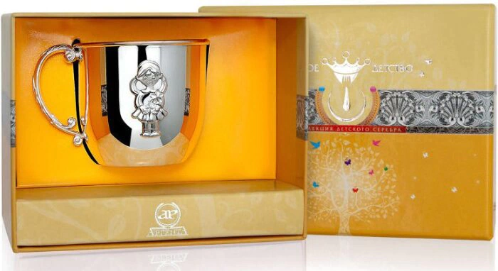 Children's silver mug CD "Girl"