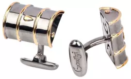 Silver cufflinks "Barrel"