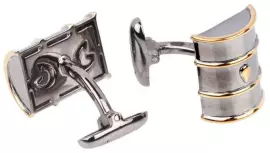 Silver cufflinks "Barrel"