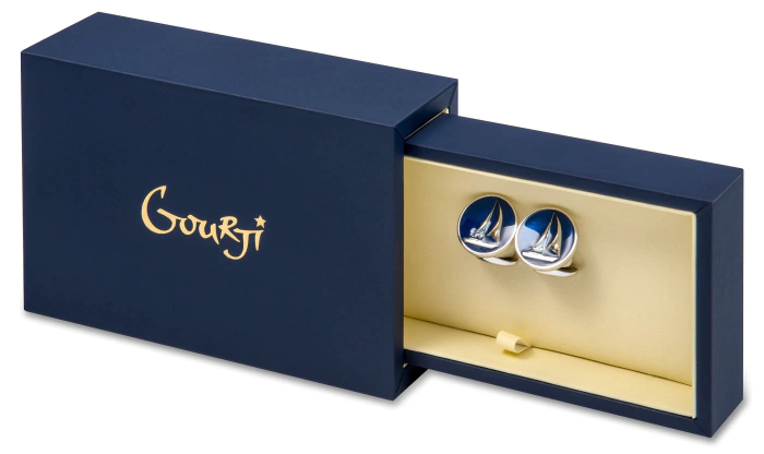 Silver cufflinks "Barrel"