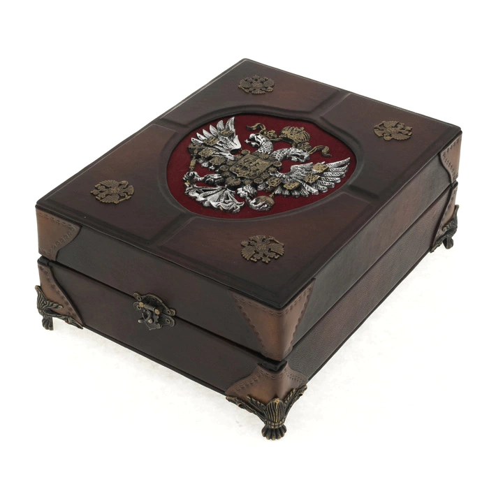 Leather-bound diary "Notepad" (in a box)