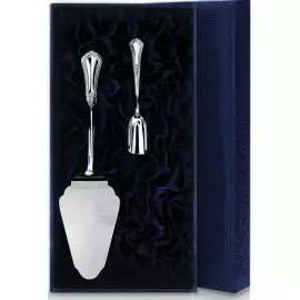 Серебряный чайный набор "Фаворит": лопатка для пирожного, совок для сахара Серебряный чайный набор "Фаворит": лопатка для пирожного, совок для сахара