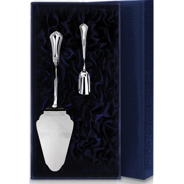 Silver tea set "Favorite": a spatula for a cake, a scoop for sugar