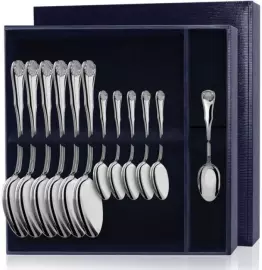 Серебряный столовый набор "Визит" 12 предметов, на 6 персон