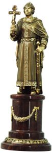 Bronze statuette "Prince Vladimir" (pedestal, jasper)