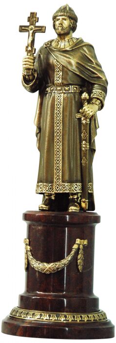 Bronze statuette "Prince Vladimir" (pedestal, jasper)