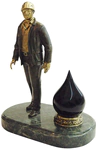 Bronze statuette "Worker of the oil industry"
