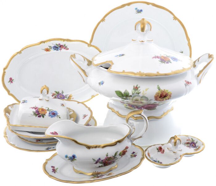 Table set "Meissen bouquet" for 6 persons (26 items)