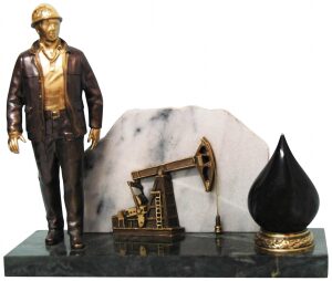 Bronze souvenir "Oil industry Worker 3"