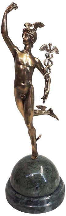 Bronze statuette "God of commerce Hermes (Mercury)"