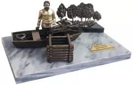 Сувенир бронзовый "Первый нефтяной промысел"