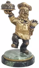 Сувенир из бронзы "С днем рождения" (повар, кондитер)