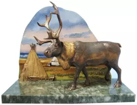 Сувенир из бронзы "Бескрайние просторы" (олень)