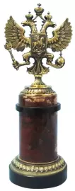 Сувенир бронзовый "Российский герб" (колонна)
