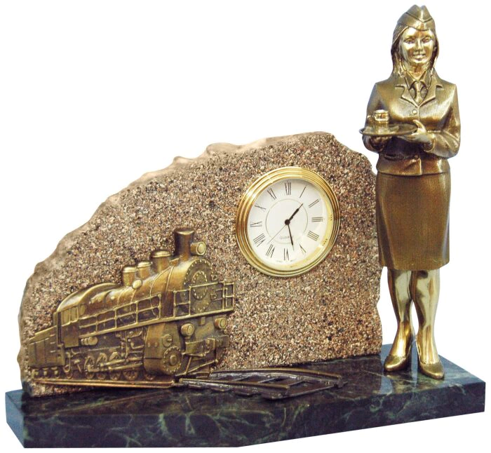 The clock of the "Happy journey" (Conductor)