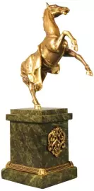 Статуэтка из бронзы "Конь 2" пьедестал