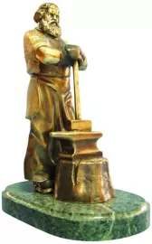 Статуэтка из бронзы "Кузнец"