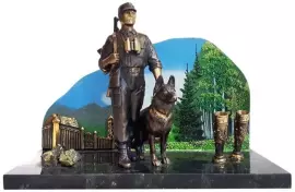 Письменный прибор из бронзы "Застава"