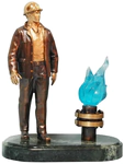 Bronze statuette "Worker of the gas industry"