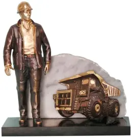 Сувенир из бронзы "Карьерный рабочий 1" Сувенир из бронзы "Карьерный рабочий 1"