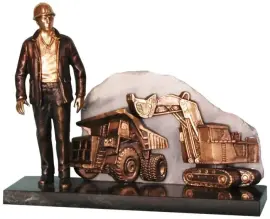 Сувенир из бронзы "Карьерная разработка недр" Сувенир из бронзы "Карьерная разработка недр"