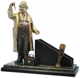 Визитница из бронзы "Доктор"