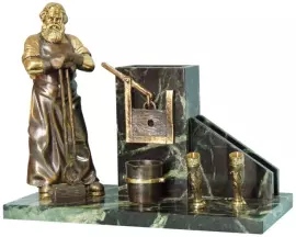 Письменный прибор из бронзы "Металлург"