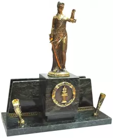 Письменный прибор из бронзы "Фемида"