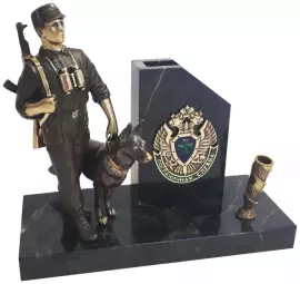 Письменный прибор бронзовый "Дозор"